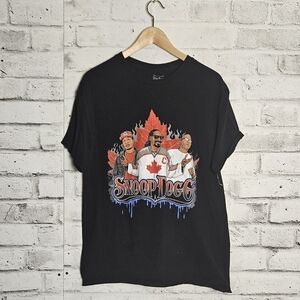 Black Graphic Tee with Snoop Dogg Design